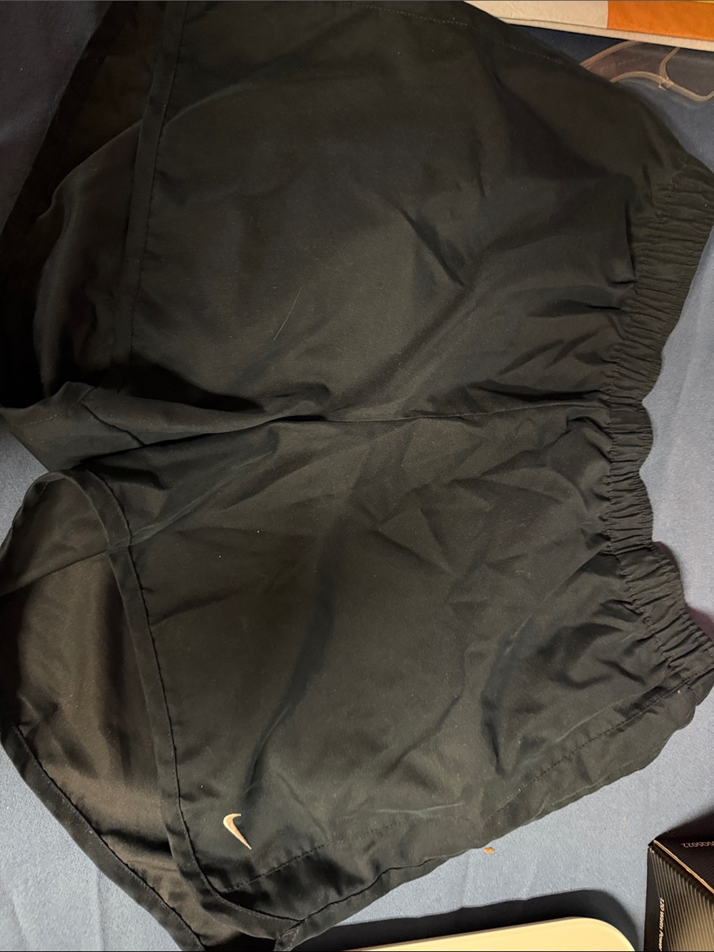 Nike Black Running Shorts with Small White Swoosh